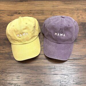 Bundle of 2 Friday+Saturday "Mama" Hats - Yellow, Purple